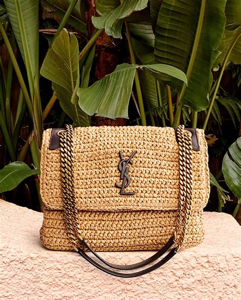 ysl raffia beach bag|saint laurent raffia clutch bag.